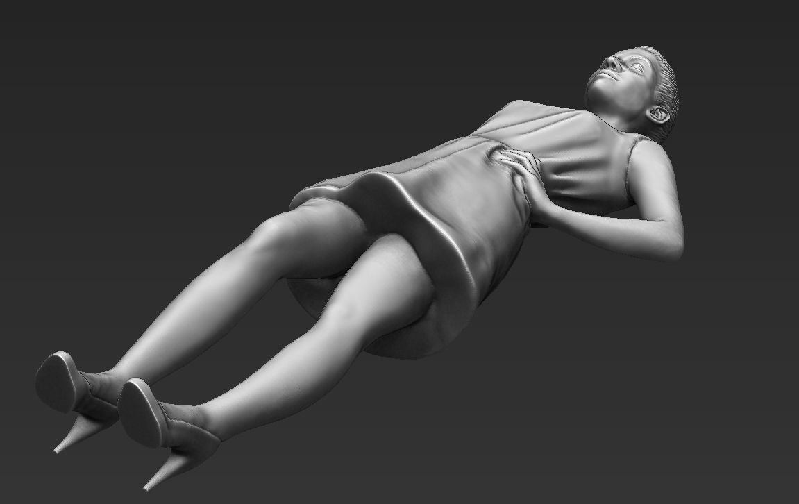 Shakira 3D printing ready stl obj formats 3D print model_17