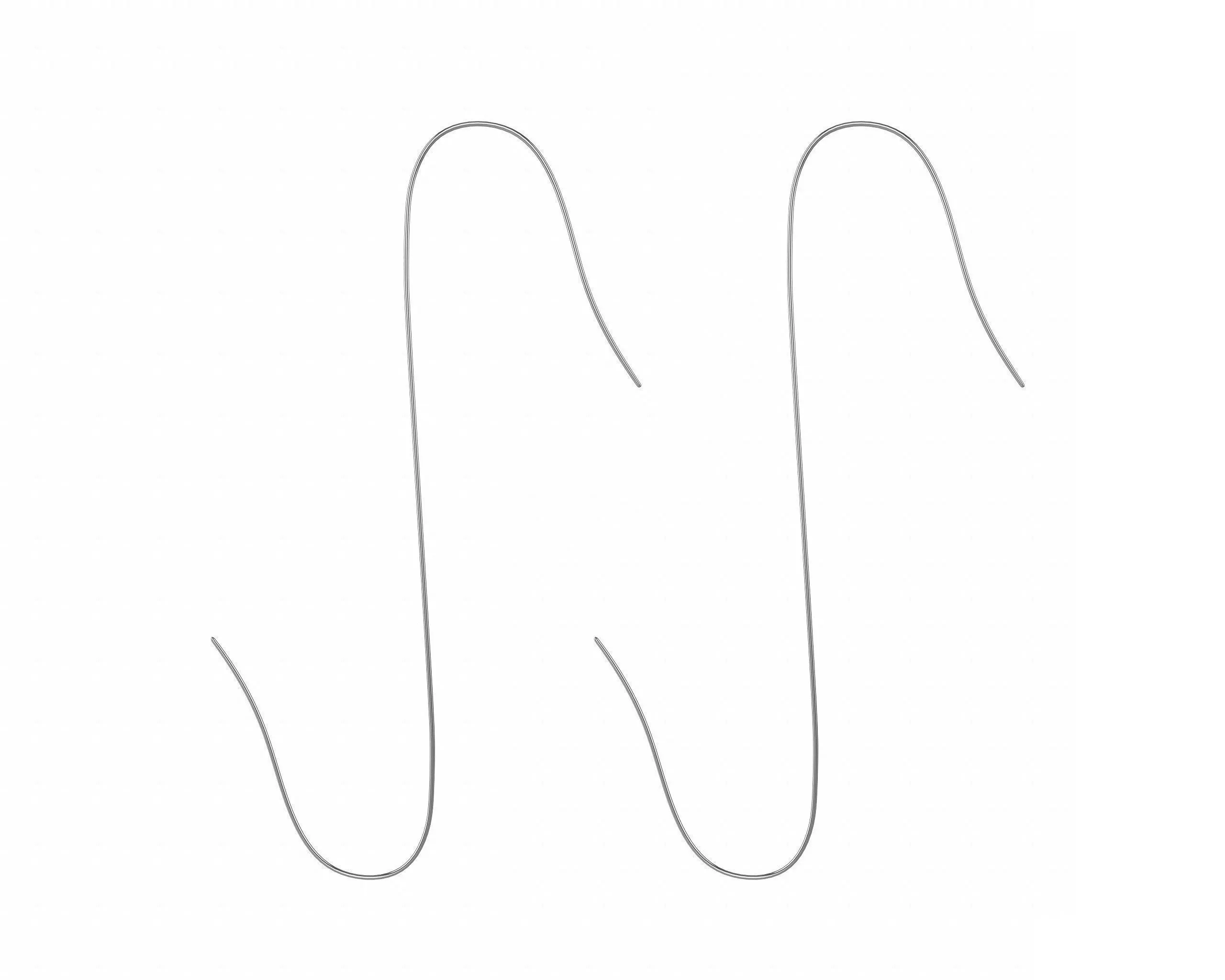 Ornament Hook Low-poly 3D model_0