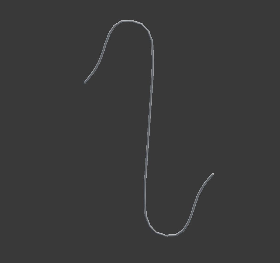 Ornament Hook Low-poly 3D model_4