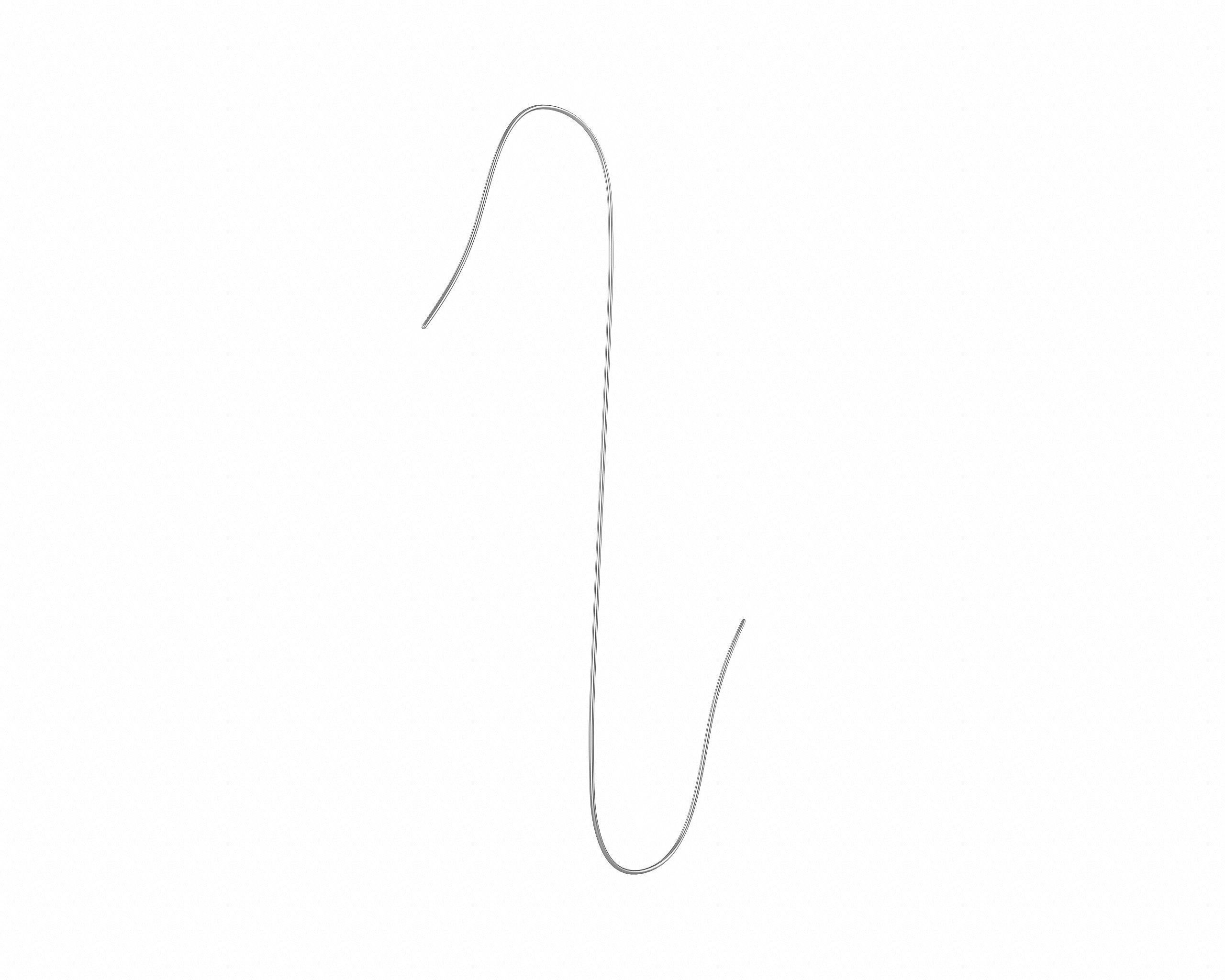 Ornament Hook Low-poly 3D model_3