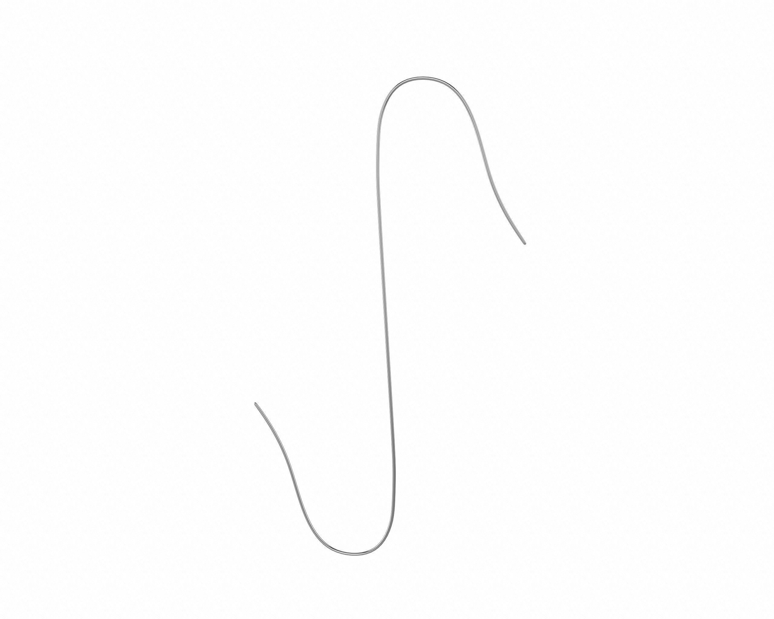 Ornament Hook Low-poly 3D model_2