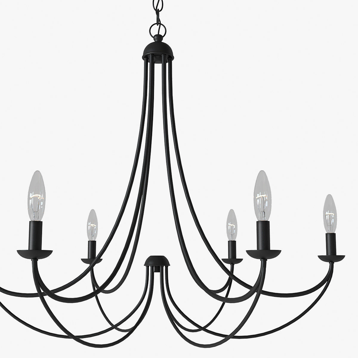 Quoizel Mirren 6-Light Chandelier 3D model_2