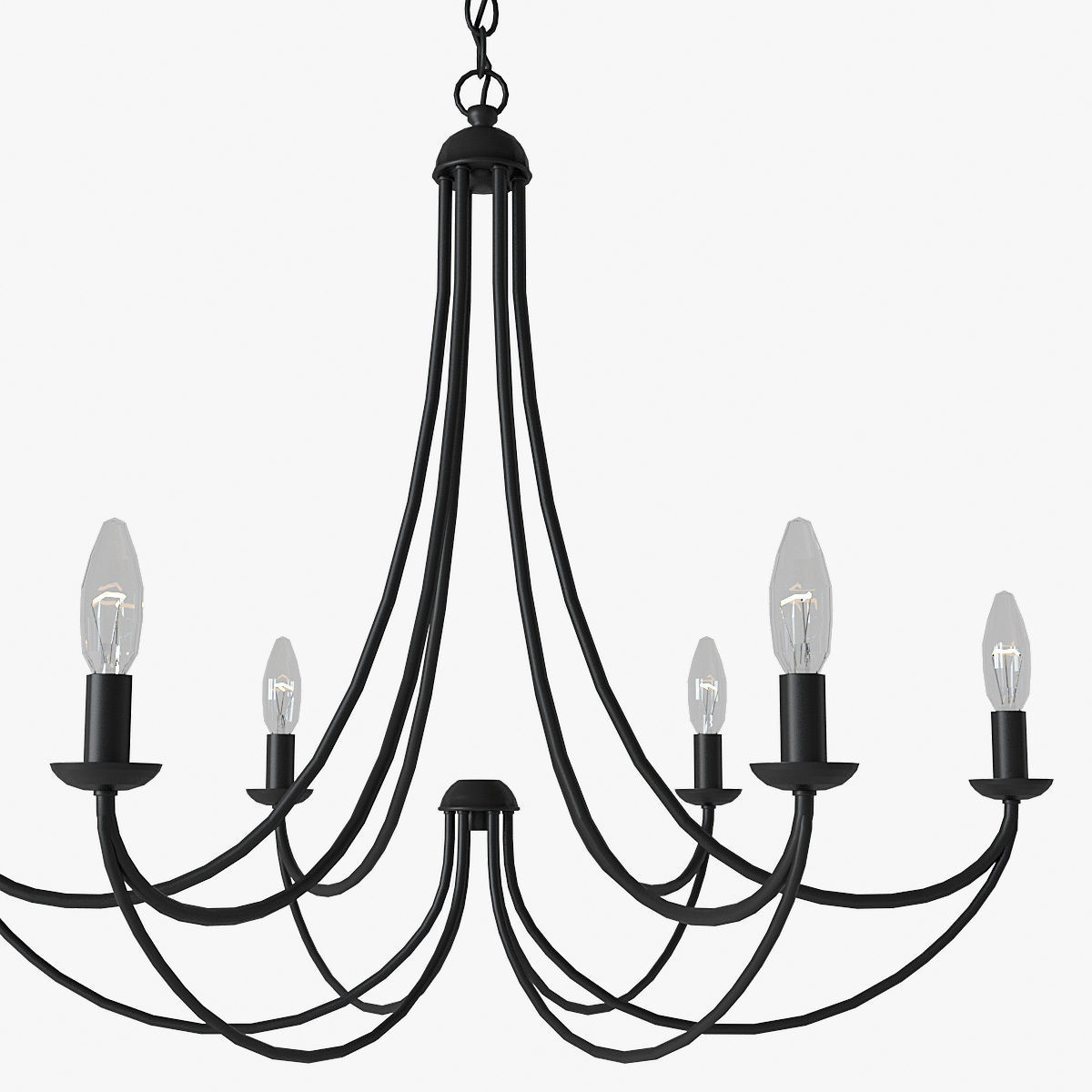 Quoizel Mirren 6-Light Chandelier 3D model_4