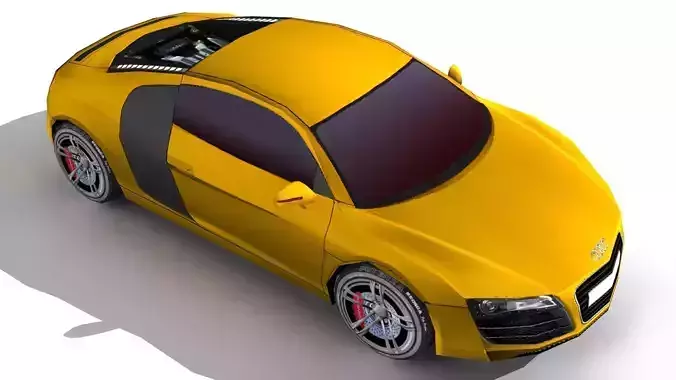 Audi R8 Low Poly Free low-poly 3D model