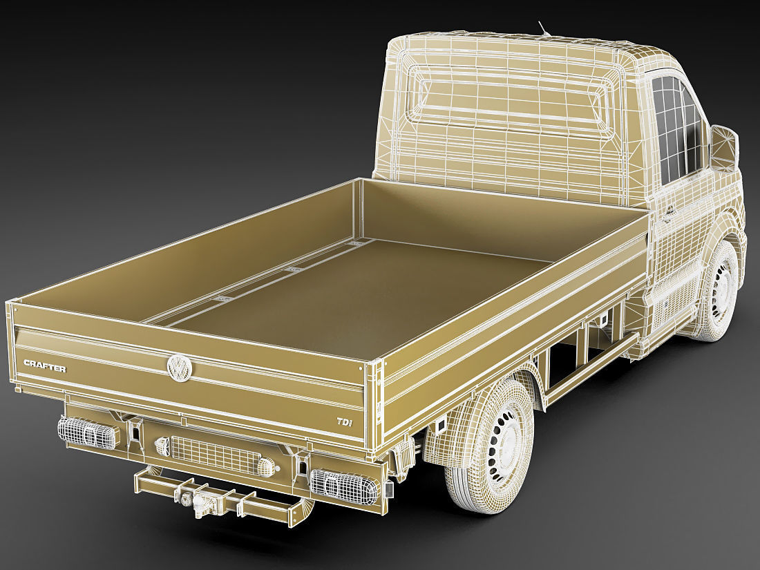 VW Crafter 2017 single cab pickup 3D model_21