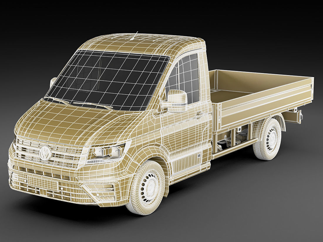 VW Crafter 2017 single cab pickup 3D model_20