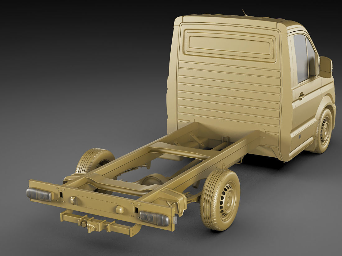 VW Crafter 2017 single cab pickup 3D model_17