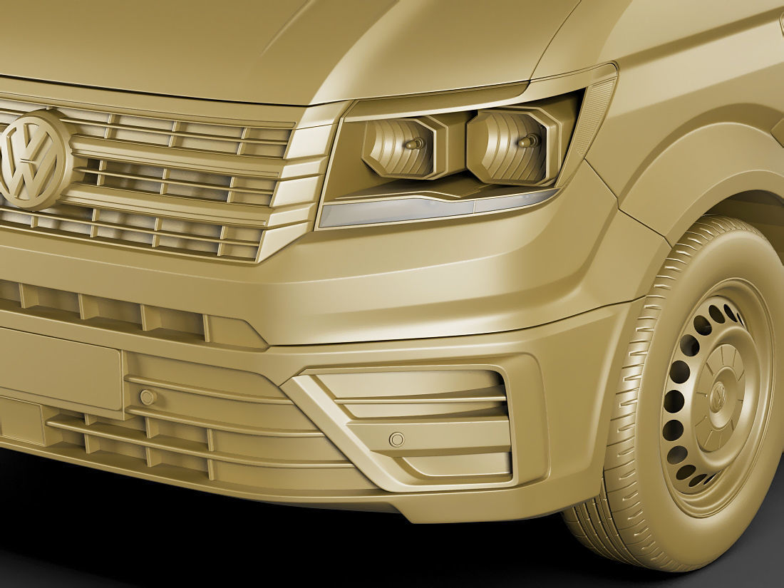 VW Crafter 2017 single cab pickup 3D model_18