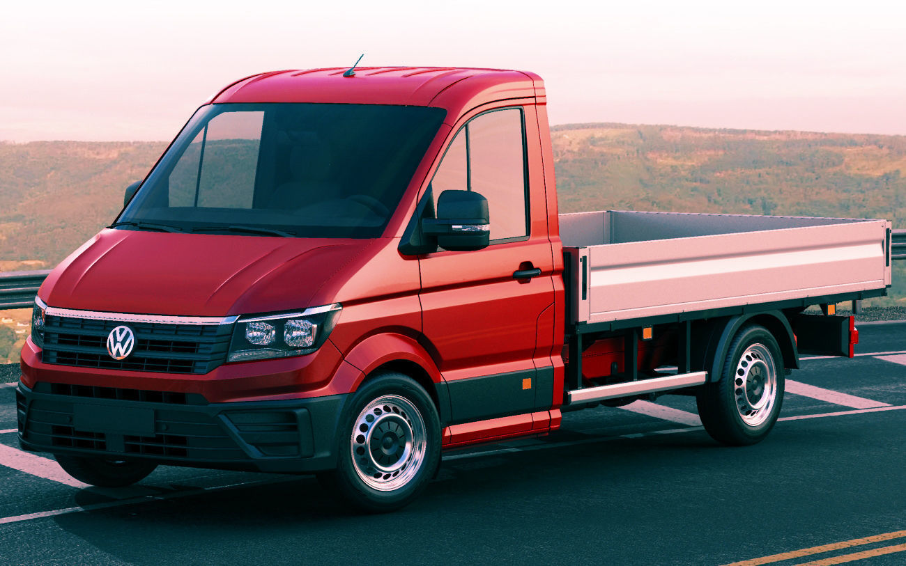 VW Crafter 2017 single cab pickup 3D model_13