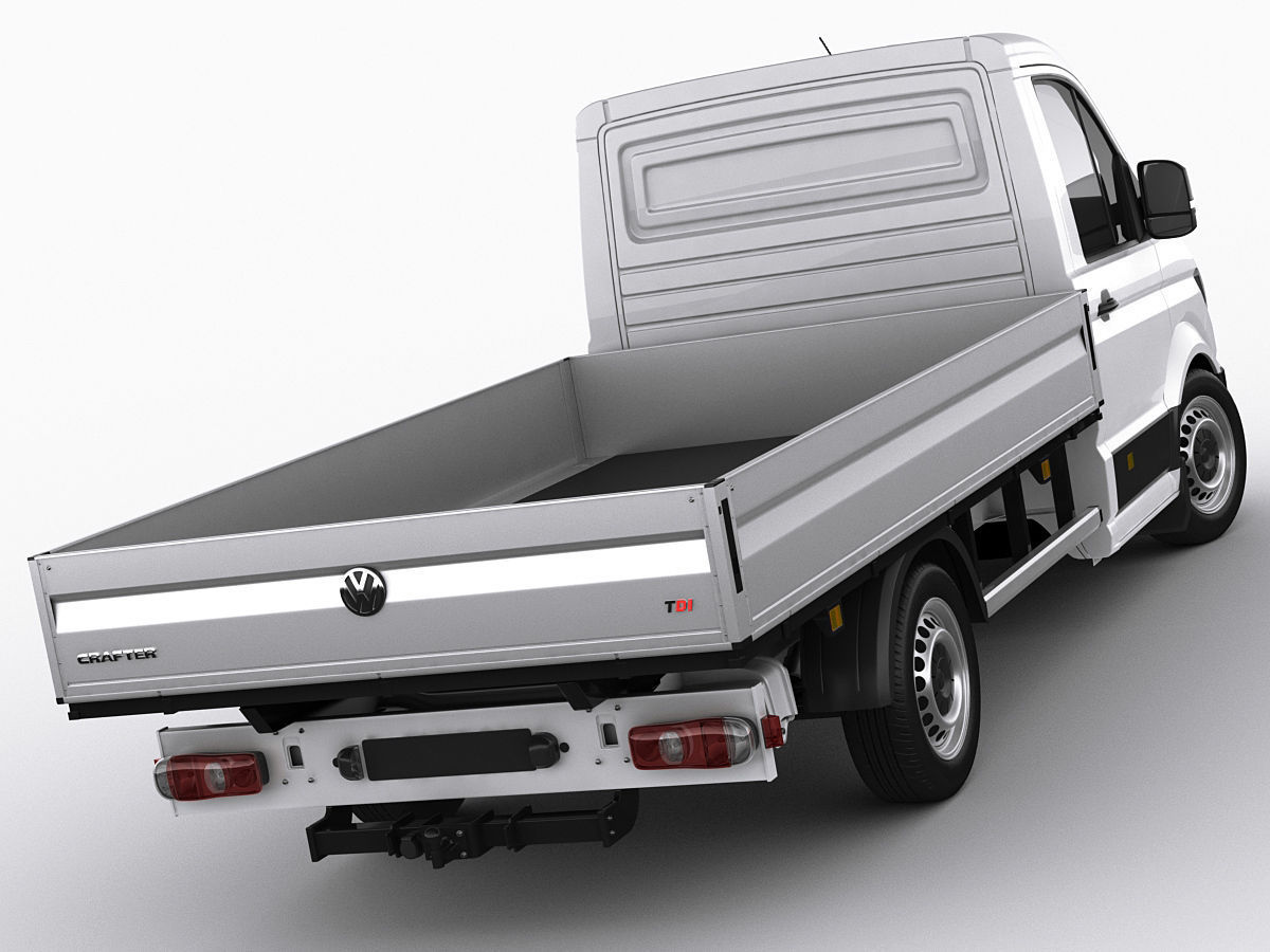VW Crafter 2017 single cab pickup 3D model_1