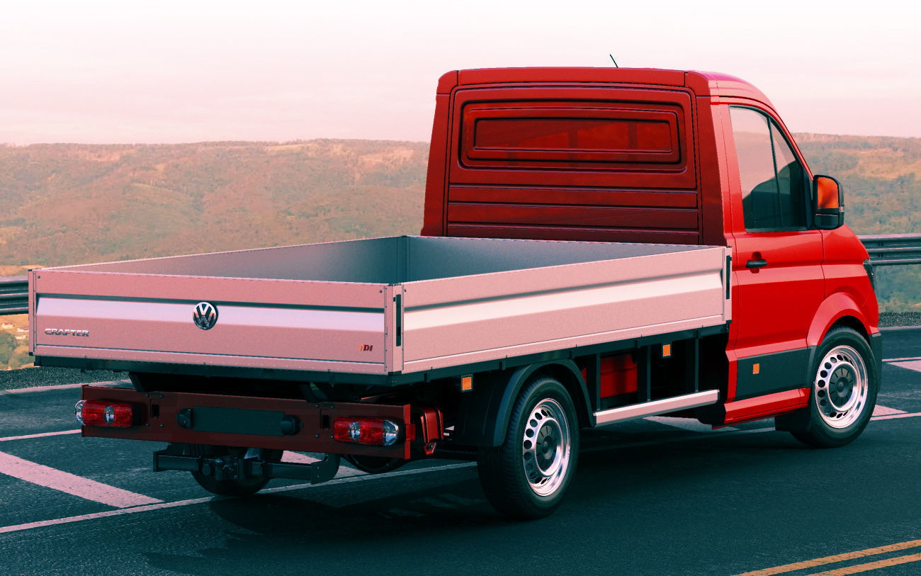 VW Crafter 2017 single cab pickup 3D model_14