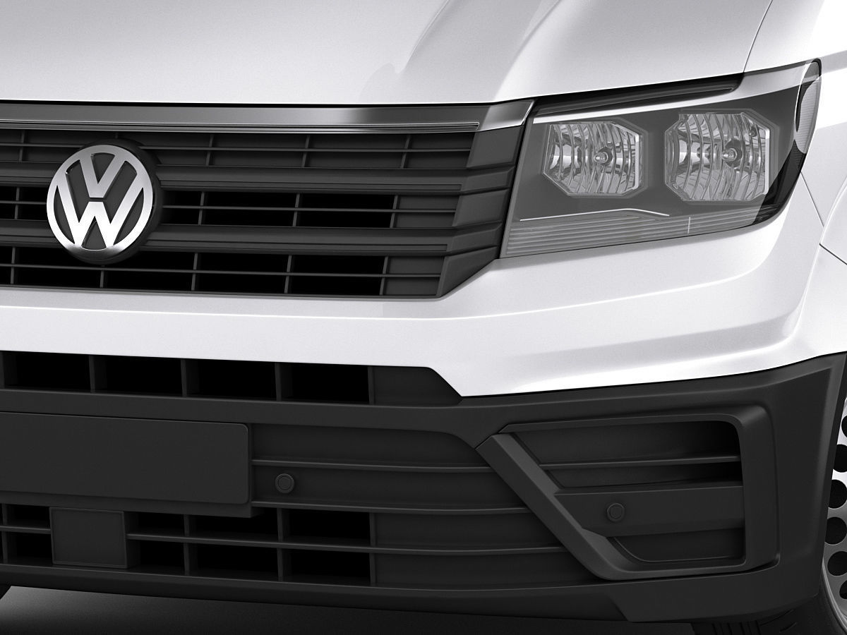 VW Crafter 2017 single cab pickup 3D model_3