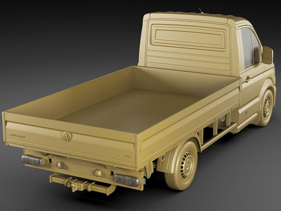 VW Crafter 2017 single cab pickup 3D model_16