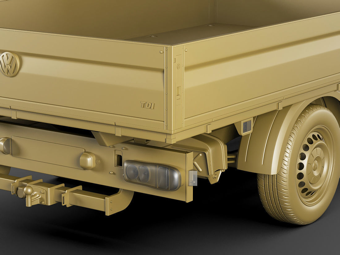 VW Crafter 2017 single cab pickup 3D model_19