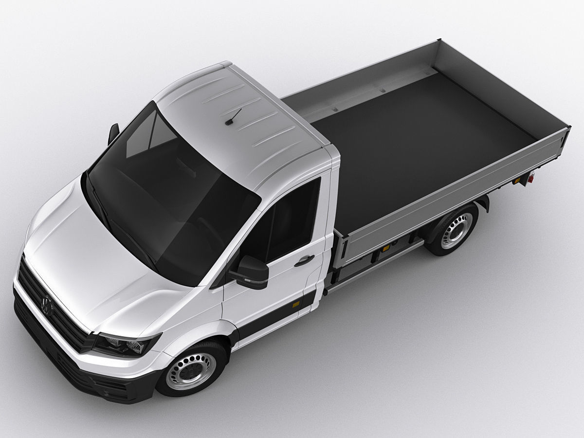 VW Crafter 2017 single cab pickup 3D model_6