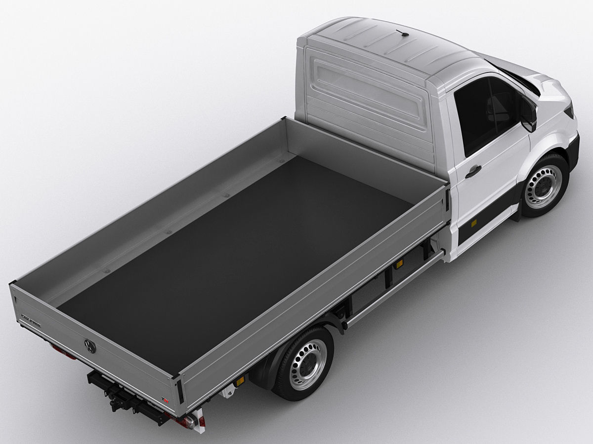 VW Crafter 2017 single cab pickup 3D model_7