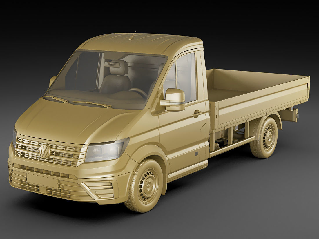 VW Crafter 2017 single cab pickup 3D model_15