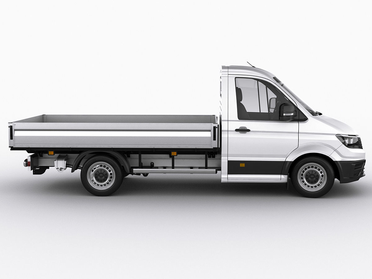 VW Crafter 2017 single cab pickup 3D model_2