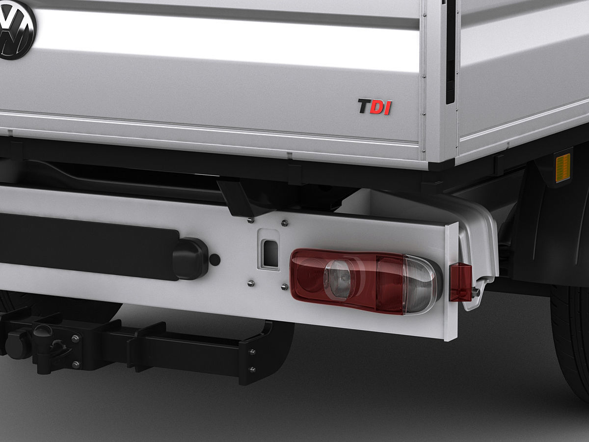 VW Crafter 2017 single cab pickup 3D model_4