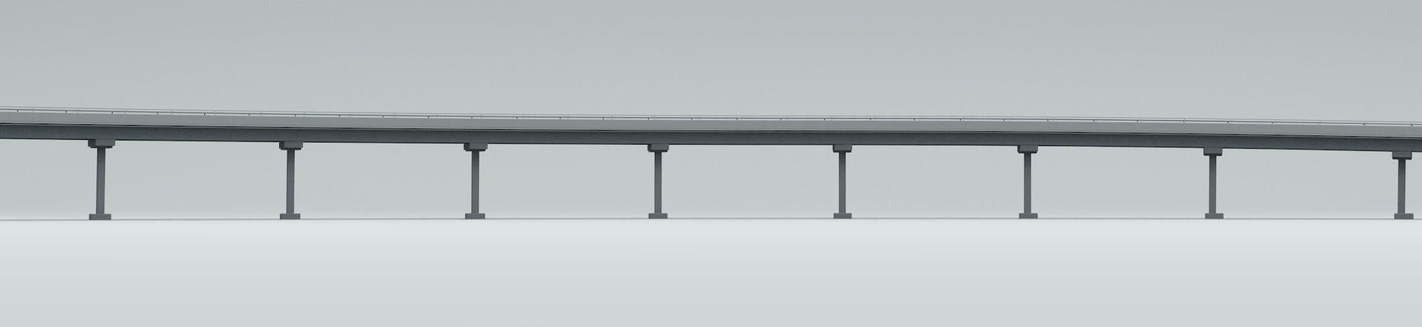 Beam Bridge Low-poly 3D model_3