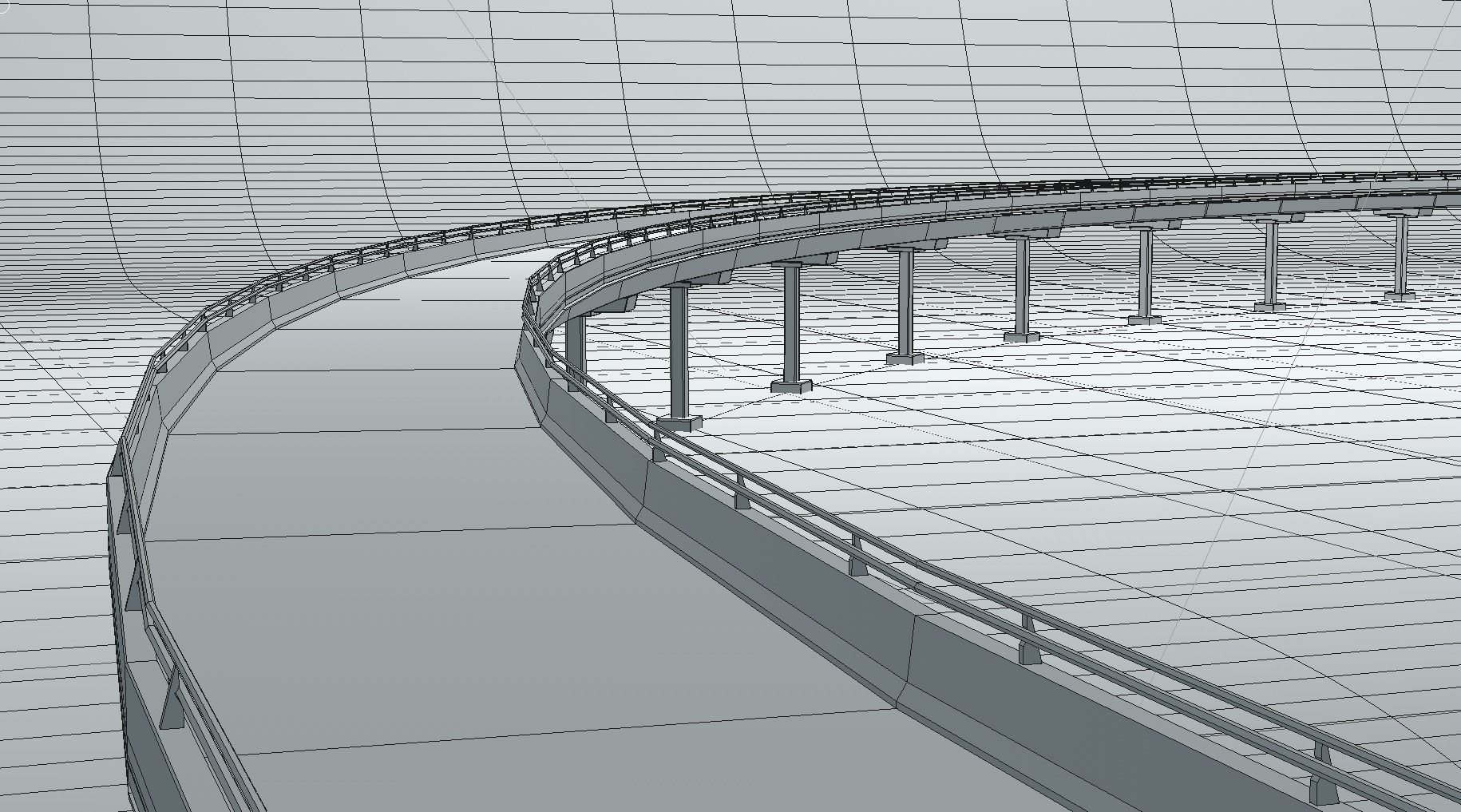 Beam Bridge Low-poly 3D model_9