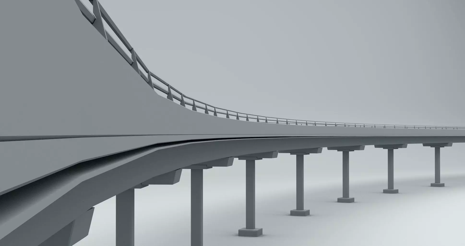 Beam Bridge Low-poly 3D model_0