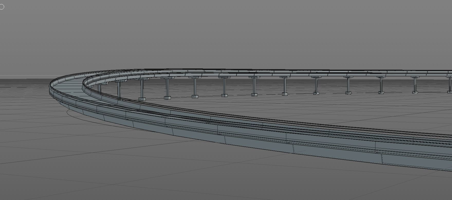 Beam Bridge Low-poly 3D model_7