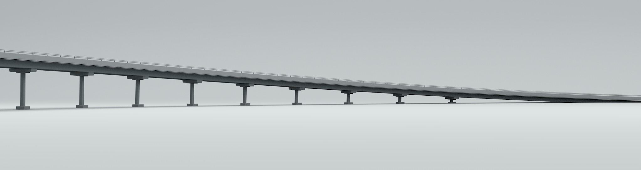 Beam Bridge Low-poly 3D model_4