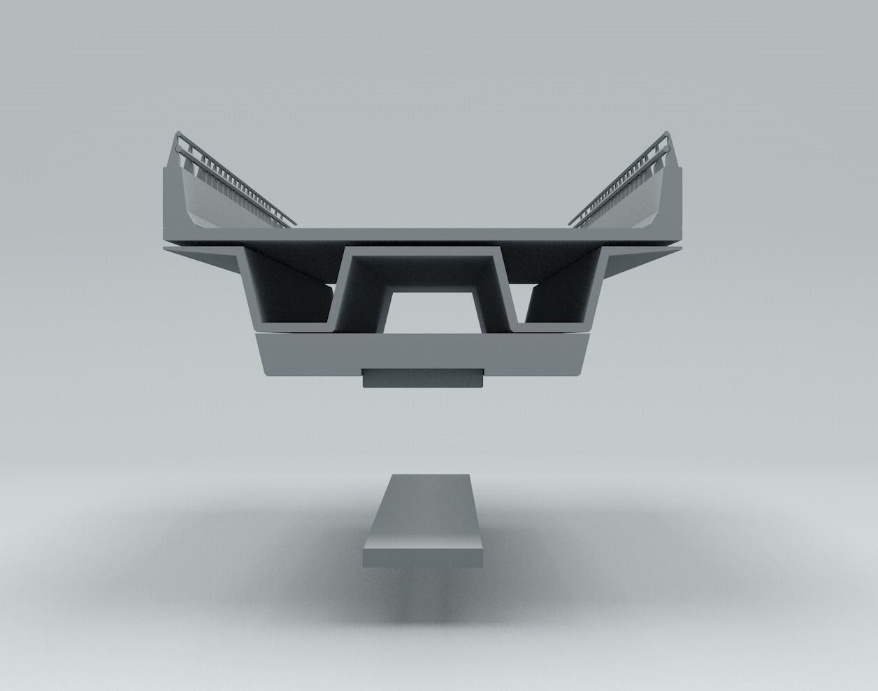 Beam Bridge Low-poly 3D model_5