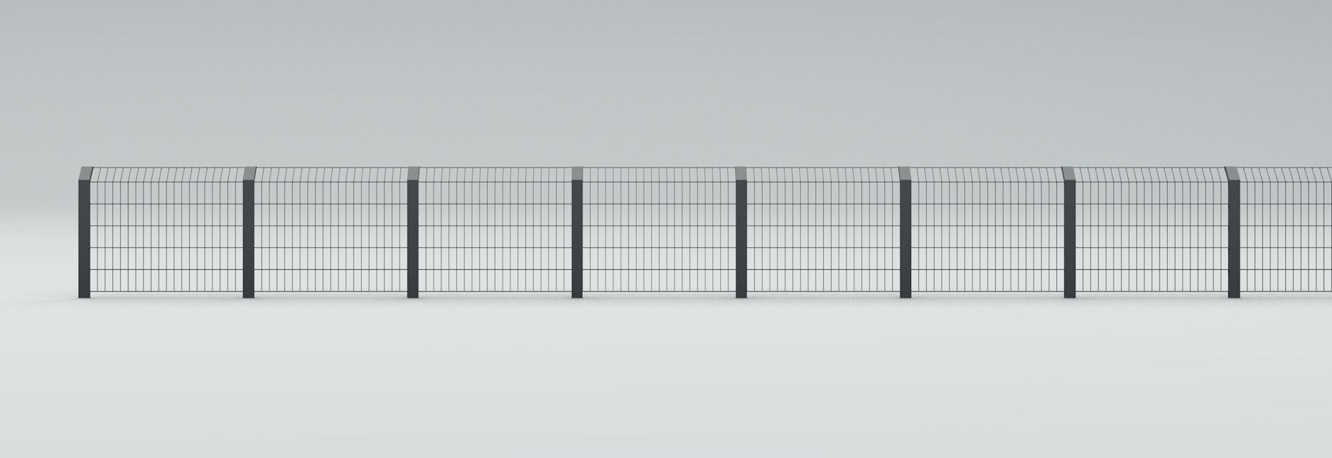 Fence wire 3D model_1