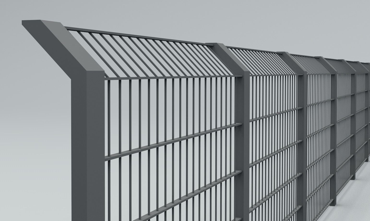 Fence wire 3D model_2