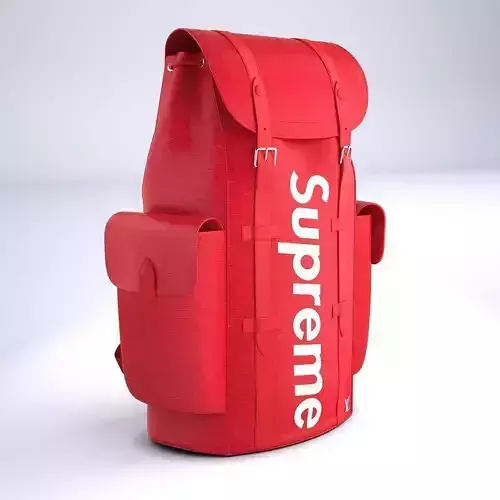 Supreme Louis Vuitton Bag Christopher Backpack PM Low-poly 3D model