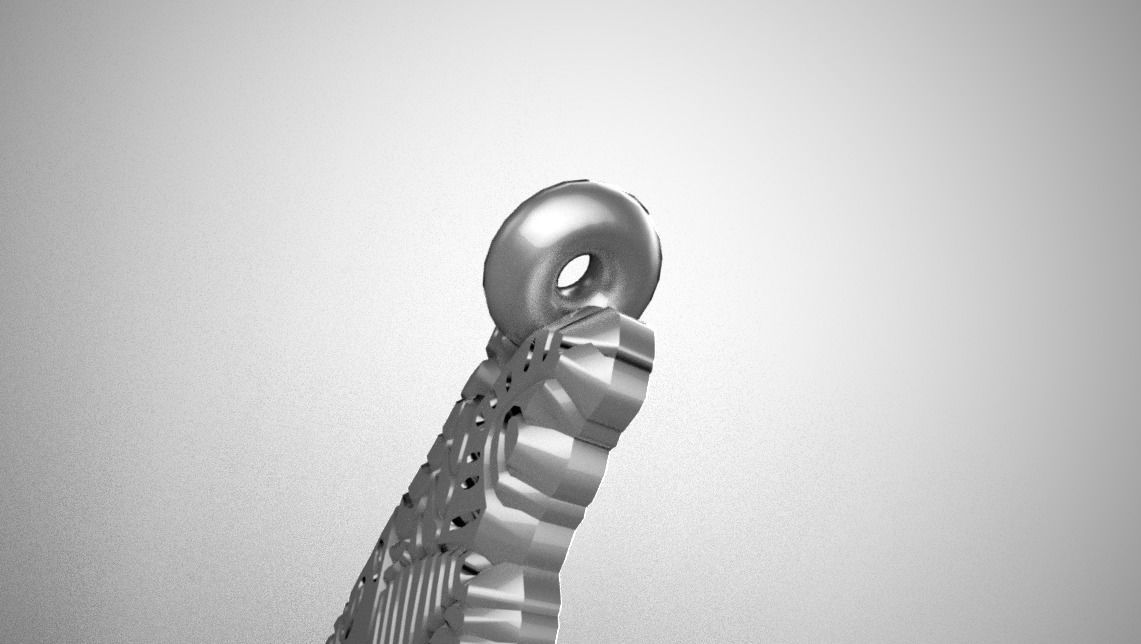 Wolf Pendant 3D print model_6