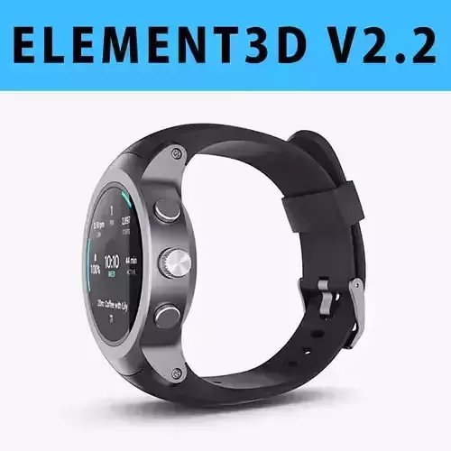 E3D - LG Watch Sport model  3D model