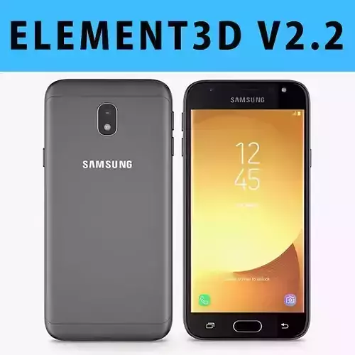 E3D - Samsung Galaxy J3 Official 2017 Black model 3D 3D model