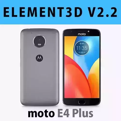 E3D - Motorola Moto E4 Plus Grey 3D model 3D model