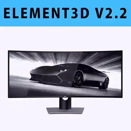 E3D - Dell UltraSharp 38 Curved Monitor U3818DW 3D model 3D model