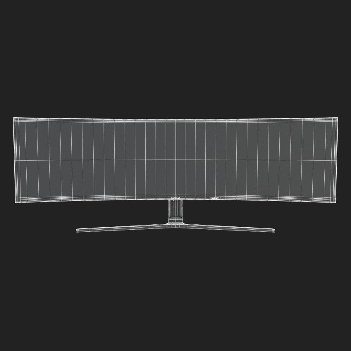 E3D - Samsung 49 Inches CHG90 QLED Gaming Monitor 3D model 3D model_6