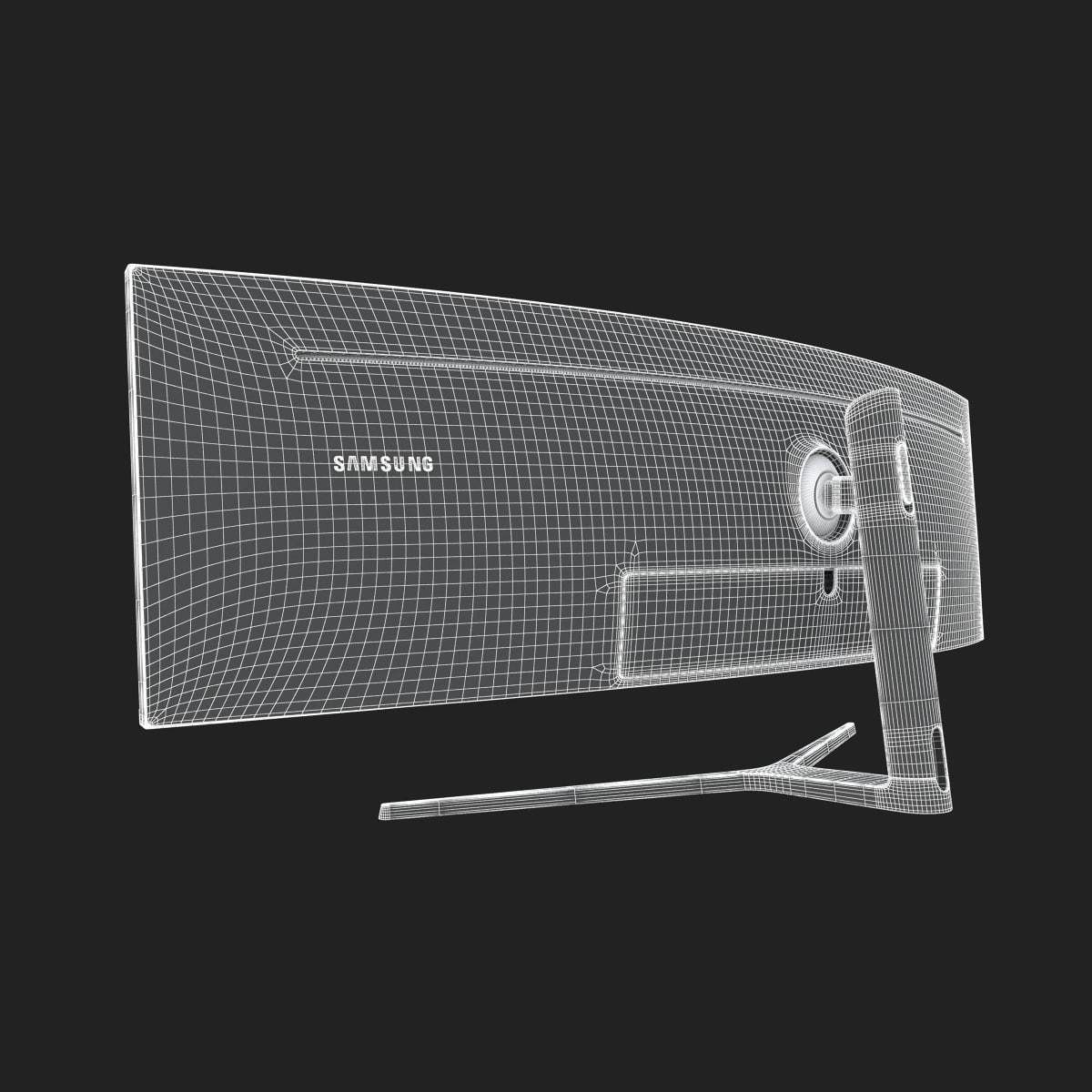 E3D - Samsung 49 Inches CHG90 QLED Gaming Monitor 3D model 3D model_10
