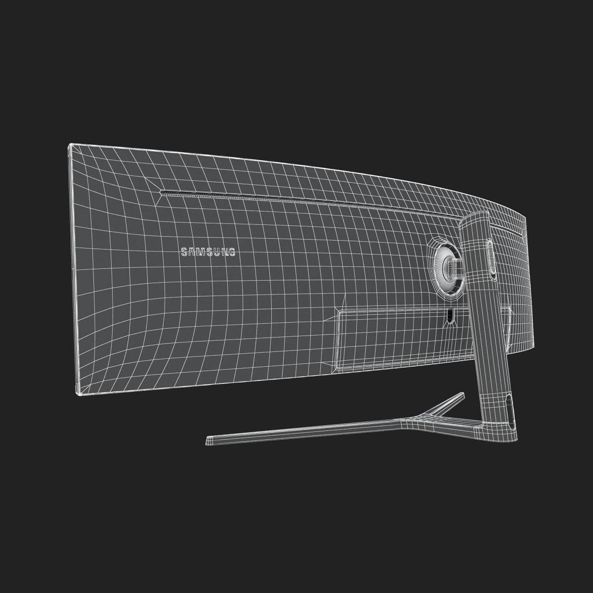 E3D - Samsung 49 Inches CHG90 QLED Gaming Monitor 3D model 3D model_8
