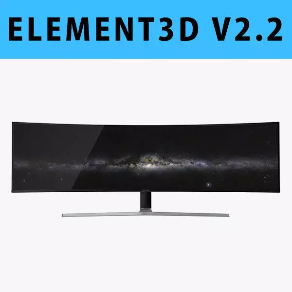 E3D - Samsung 49 Inches CHG90 QLED Gaming Monitor 3D model 3D model_0