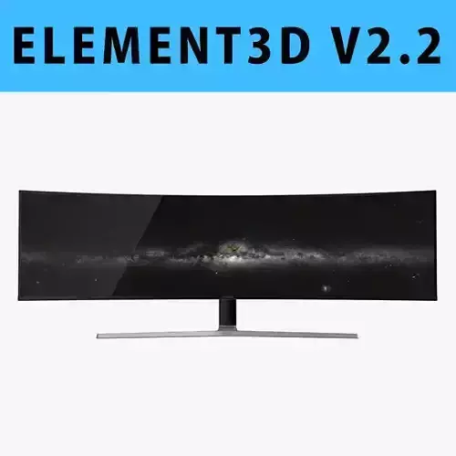 E3D - Samsung 49 Inches CHG90 QLED Gaming Monitor 3D model