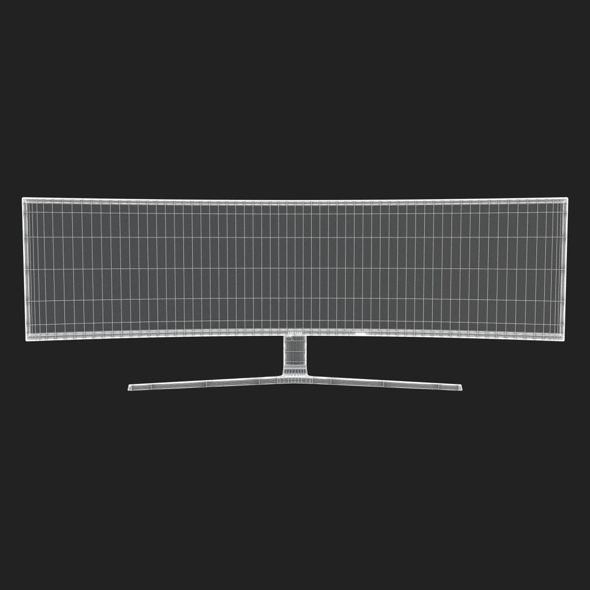 E3D - Samsung 49 Inches CHG90 QLED Gaming Monitor 3D model 3D model_7