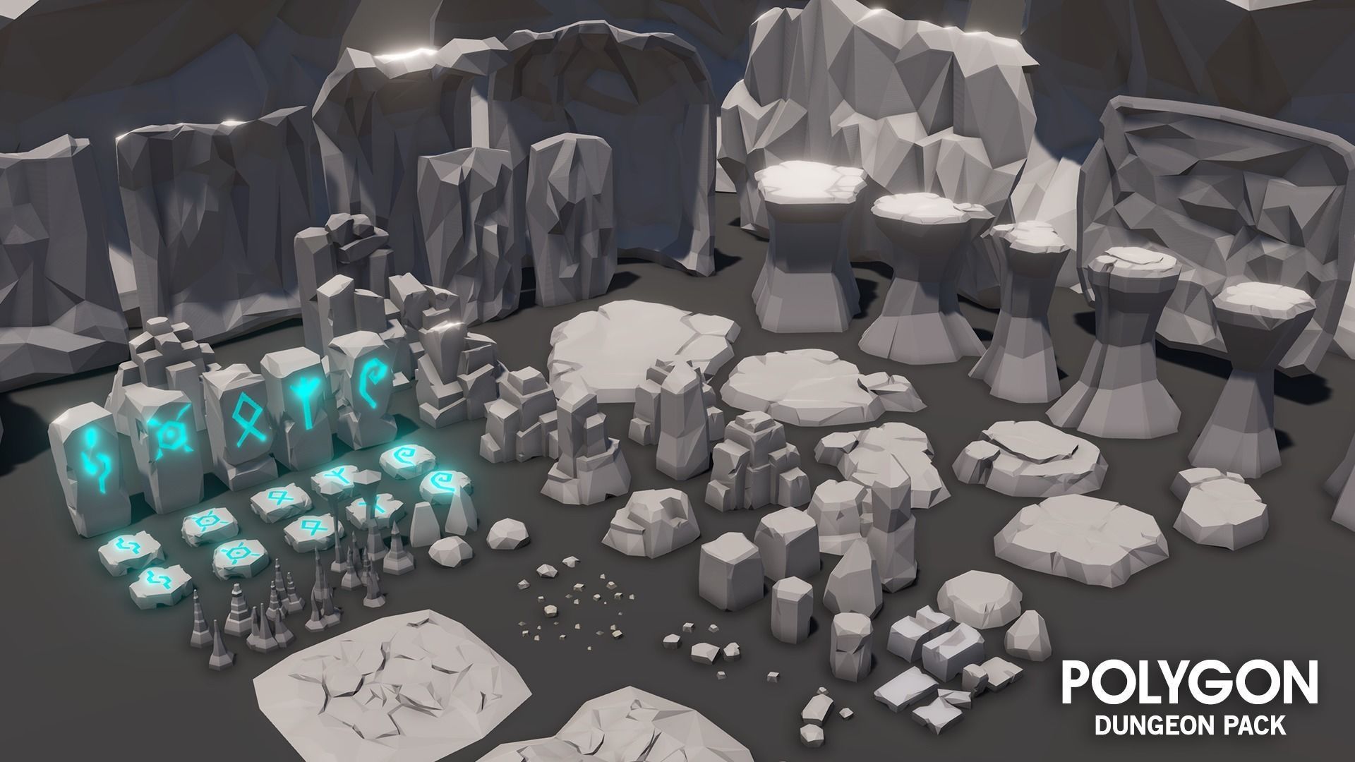 POLYGON - Dungeon Pack Low-poly 3D model_19