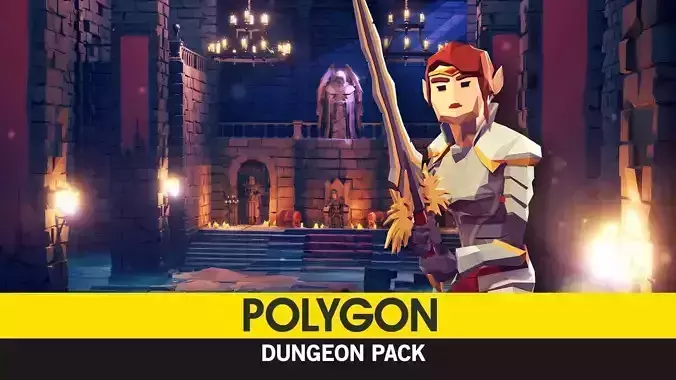 POLYGON - Dungeon Pack Low-poly 3D model