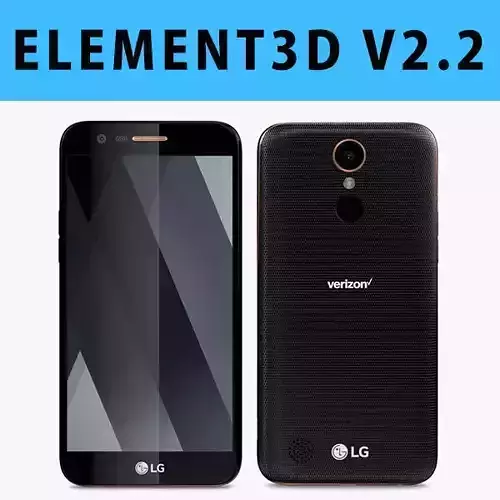 E3D - LG K20 V Black 3D model 3D 3D model
