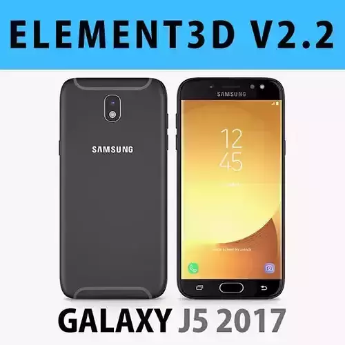 E3D - Samsung Galaxy J5 Official 2017 Black 3D model 3D model