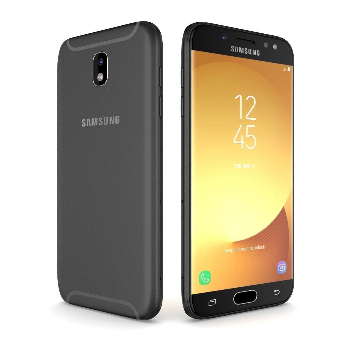E3D - Samsung Galaxy J5 Official 2017 Black 3D model 3D model_3