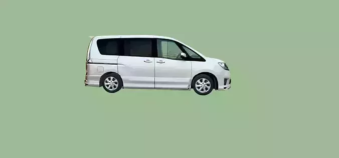 Nissan Serena 2013 SKP Low-poly 3D model
