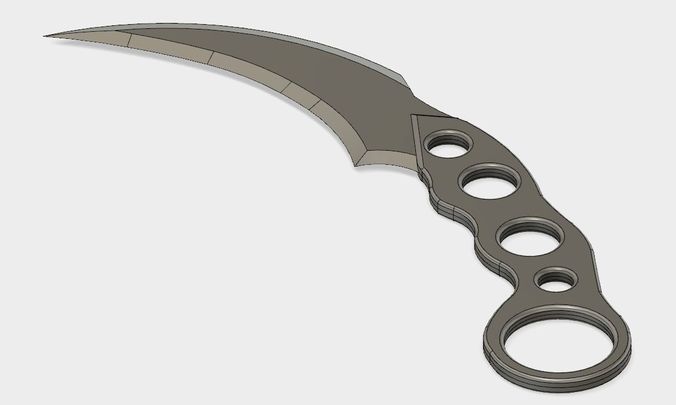 3D printed karambit 3D print model